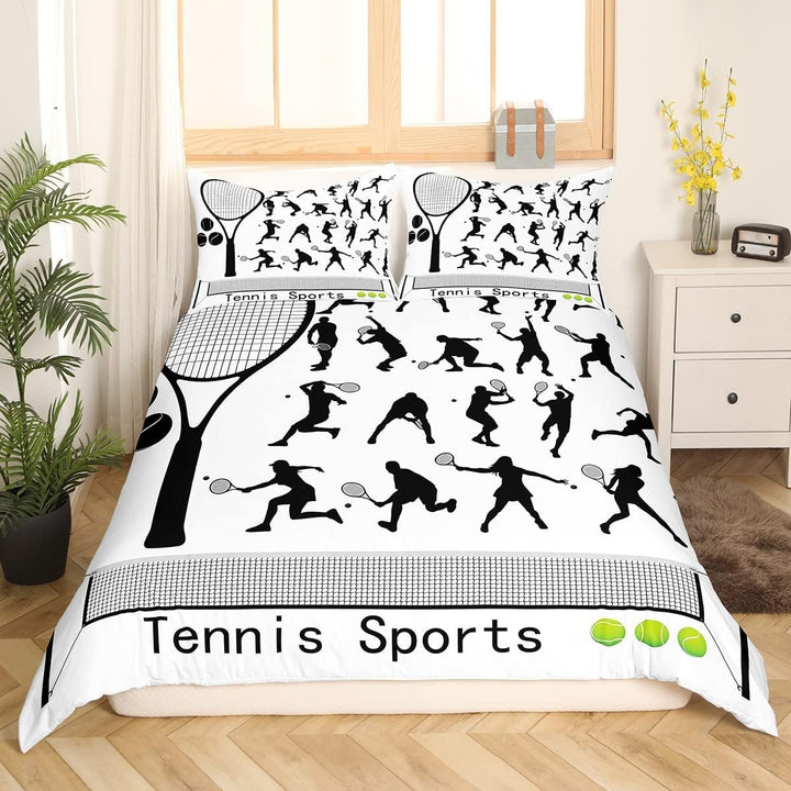 Loussiesd Tennis Sport Bettwäsche Set 135x200cm Sport betten Set für Kinder Jungen Jugendliche 3D Ba