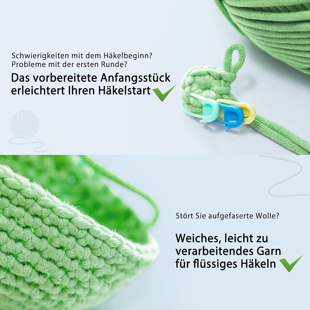 CrochetBox Komplettes Häkelset für Anfänger, Elefanten Häkelset, Video-Tutorial einbeziehen, Anleitu