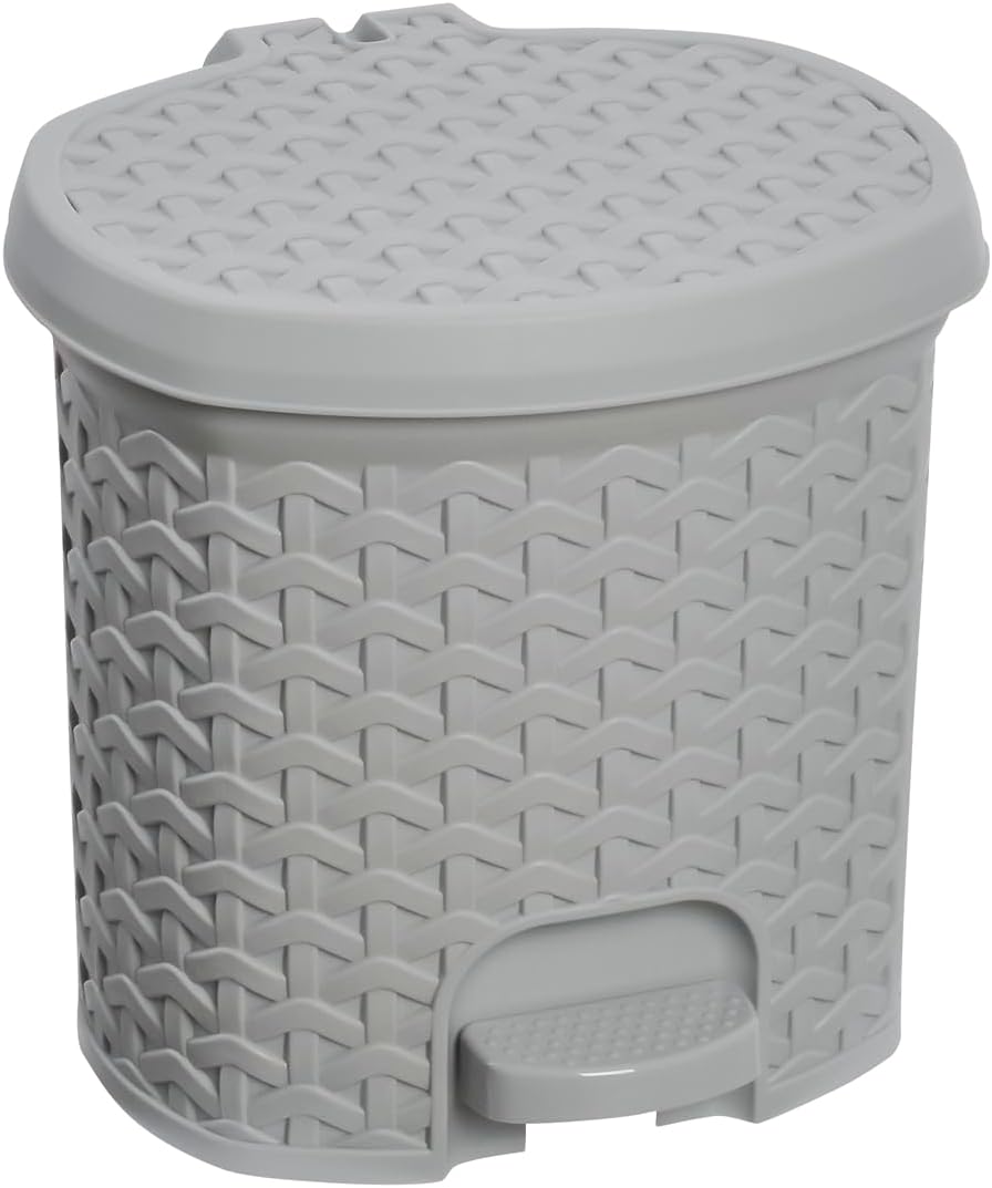 keeeper Treteimer, Mülleimer mit Tretpedal, 3 l, 19,5 x 20,5 x 20,5 cm, Tjark, Grau (Nordic Grey) No