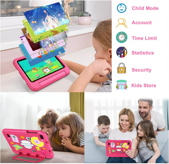 DEERTiME 2025 Neueste Tablet Android 14 OS, 10GB(4+6) RAM+64GB ROM/TF 1TB, WLAN 6, 5G+2.4G WLAN, 8-C