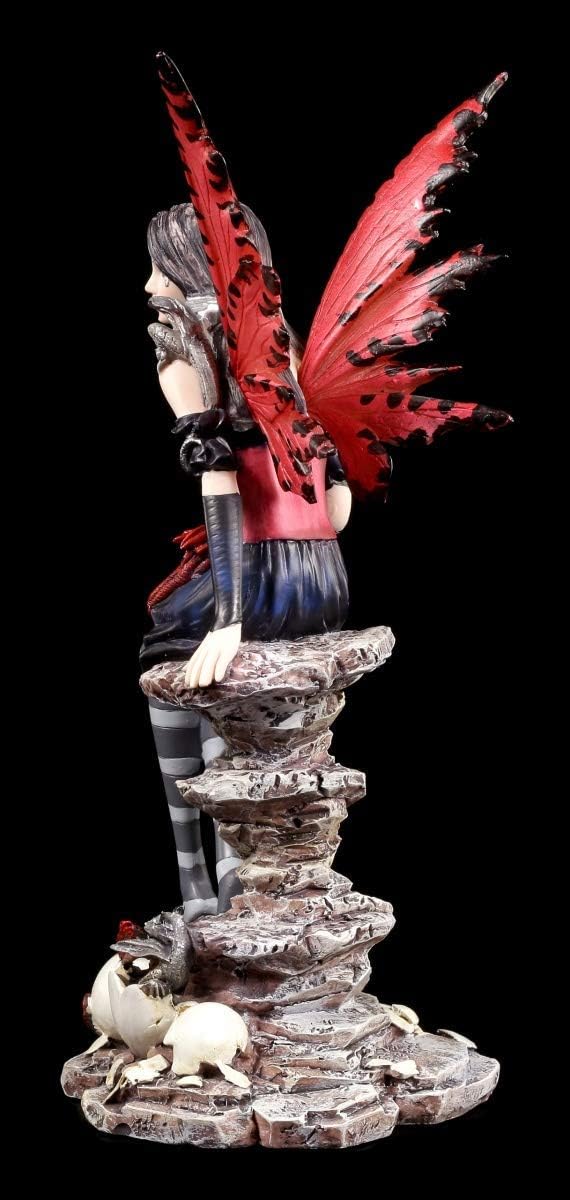 Fantasy Elfen Figur mit Drachen Babys - Natascha | Dekofigur, handbemalt
