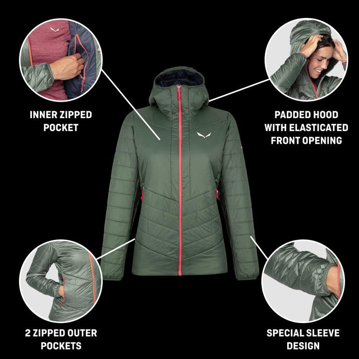 Salewa Damen Catinaccio Twr W Jkt Isolationsjacke mit Wolle gefüttert mauvemood/6080 6571, mauvemood