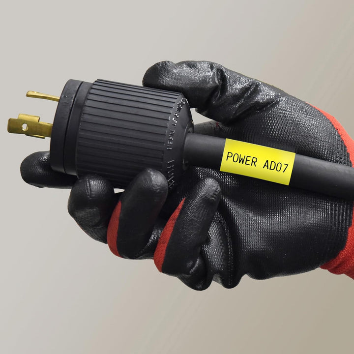 Brother Original Pro Tape HSe-661E Schrumpfschlauch – schwarz auf gelb