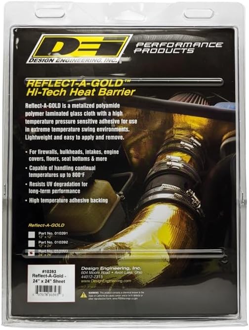Design Engineering 010393 Reflect-A-Gold Hochtemperatur-reflektierende Selbstklebende Rückseite, 61