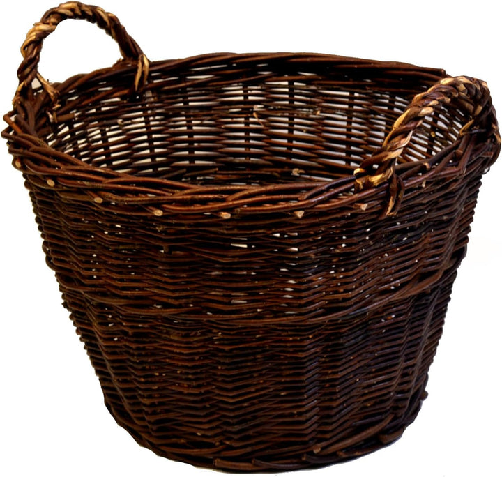 7 Grössen WIKLER Gartenkorb Kartoffelkorb Kaminkorb Holzkorb Weide Kiepe Erntkorb Füllkorb (Ø50cm),