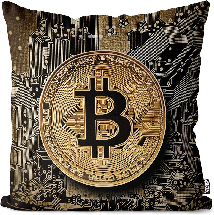 VOID Bitcoin Krypto Digital Kissenbezug Kissenhülle Sofakissen Kissen Deko Outdoor-Kissen Dekokissen