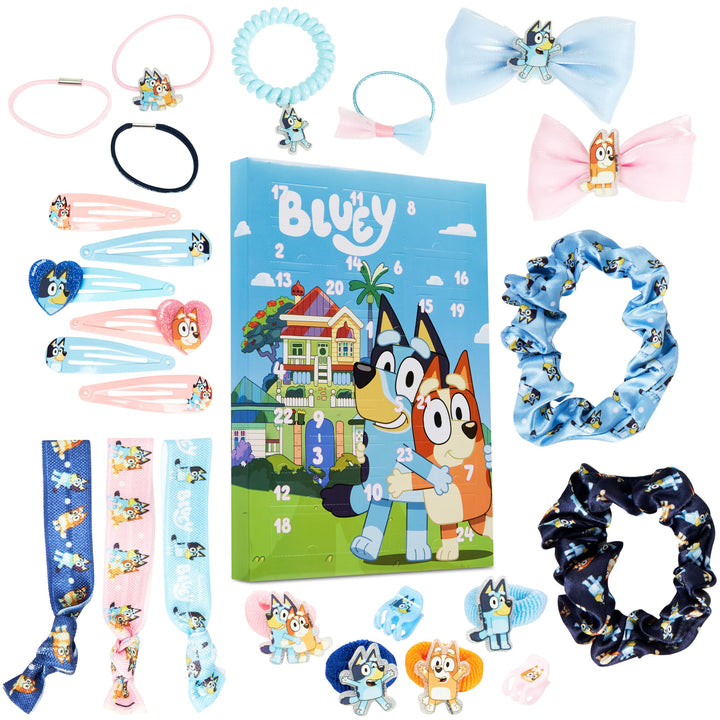 Bluey Adventskalender 2025 Mädchen Weihnachts Countdown Kalender mit 24 Überraschungen Haarschmuck K