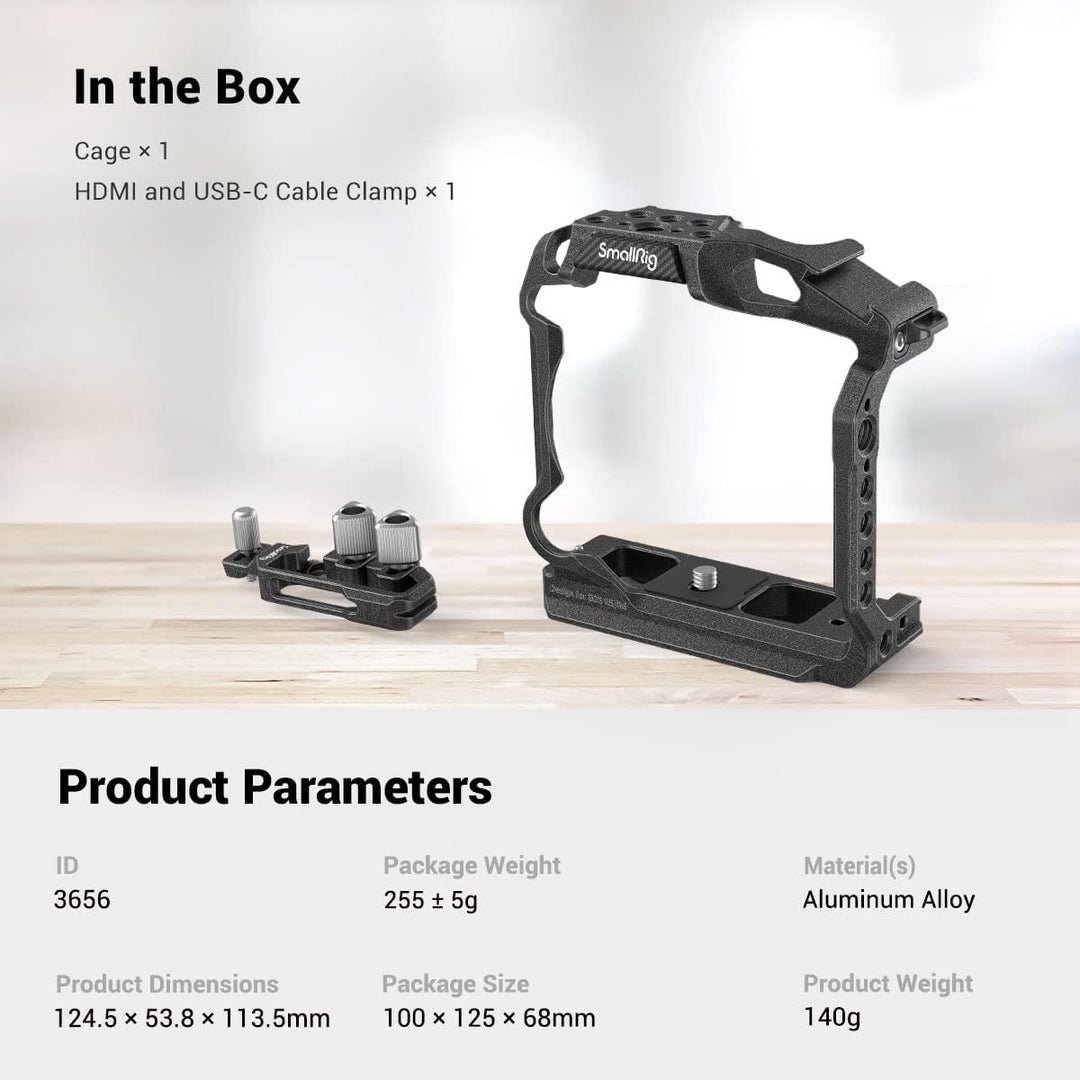 SMALLRIG Camera Cage R5 & R5 C & R6 Halbkäfig, Kamerakäfig mit Kabelklemme für Canon R5 & R5 C & R6-