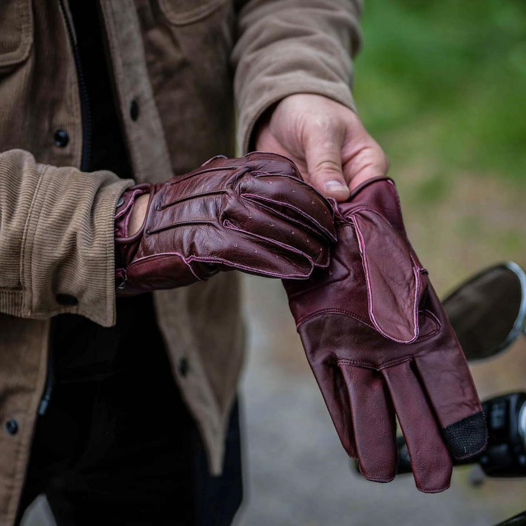 Motorradhandschuhe Easy Rider - Motorrad Handschuhe Herr - Echtleder - Handschuhe Herren Motorrad Le