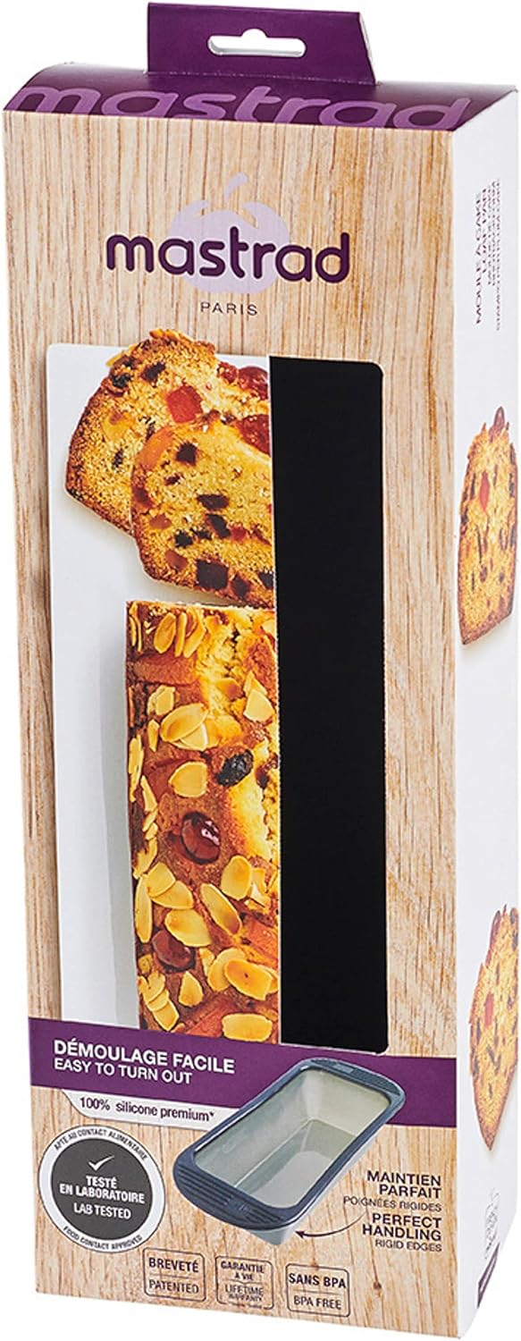 Mastrad Kuchenform Kastenform - Premium-Silikon Brotbackform zum Backen - antihaftbeschichtet, tempe