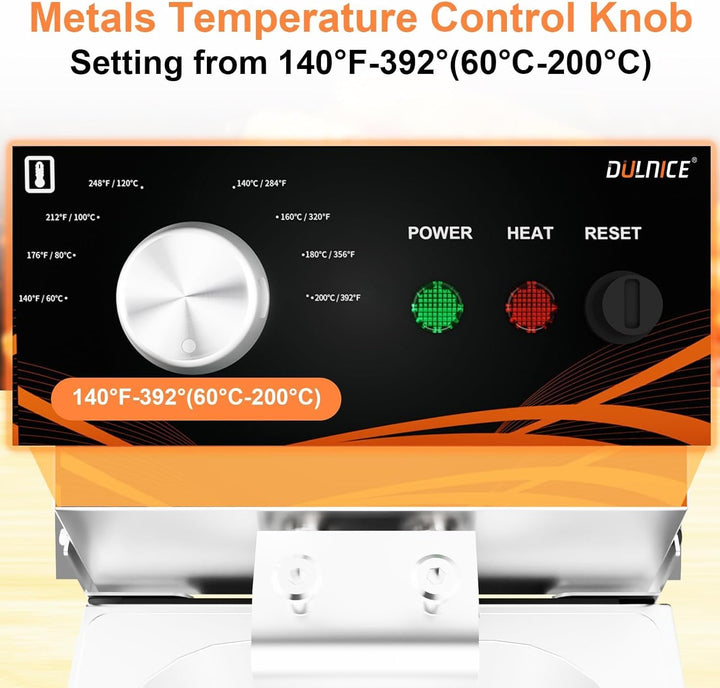 3.5L Gastro Friteuse,Professionelle Elektrische Fritteuse Temperaturregelung 60–200 °C Schnelle Aufh