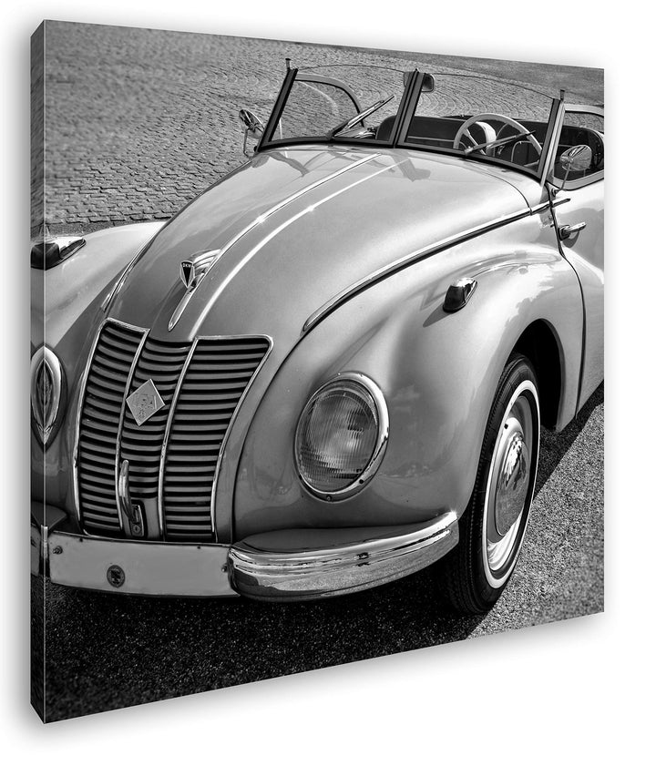 deyoli Alter Oldtimer Klassiker Format: 70x70 Effekt: Schwarz&Weiss als Leinwandbild, Motiv auf Echt