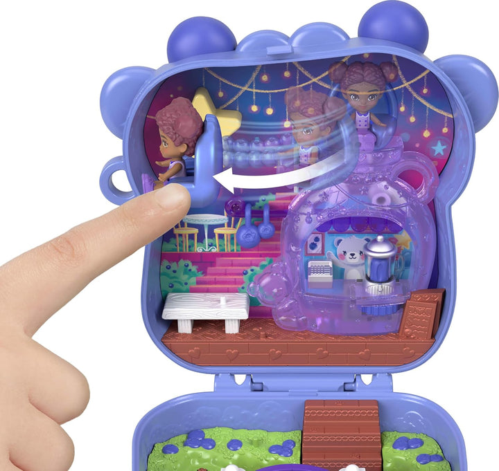 Polly Pocket Puppen und Spielset, Beste Blaubeeren-Freunde Schatulle, Reisespielzeug mit 1 Mikropupp