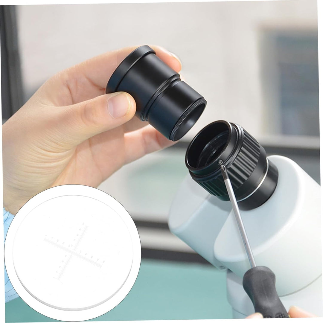 iplusmile Präzisions Mikrometer Mit Kreuzskala Glaslineal Für Umweltforschung Und Textilfaserprüfung