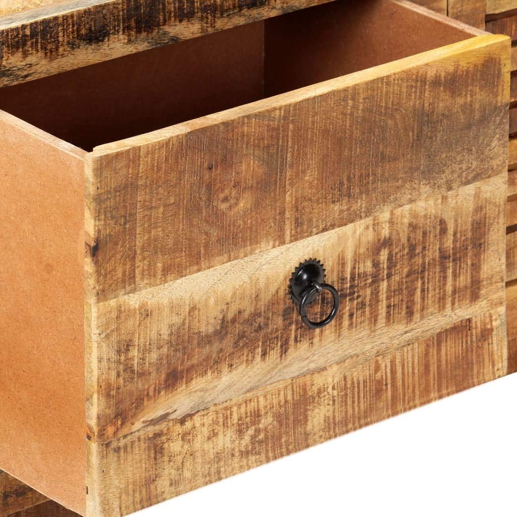vidaXL Raues Mangoholz TV Schrank 2 Türen 1 Schublade Lowboard TV Möbel Sideboard Fernsehtisch Ferns