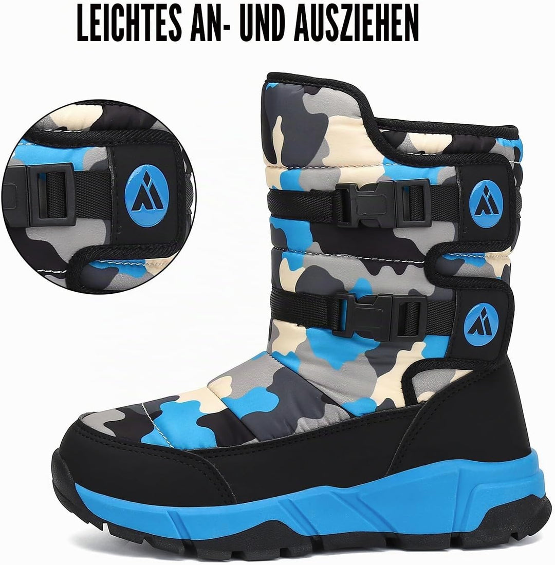 Kinder Winterstiefel Jungen Schneestiefel Mädchen Warm Gefütterte Rutschfeste Winter Snowboots Outdo