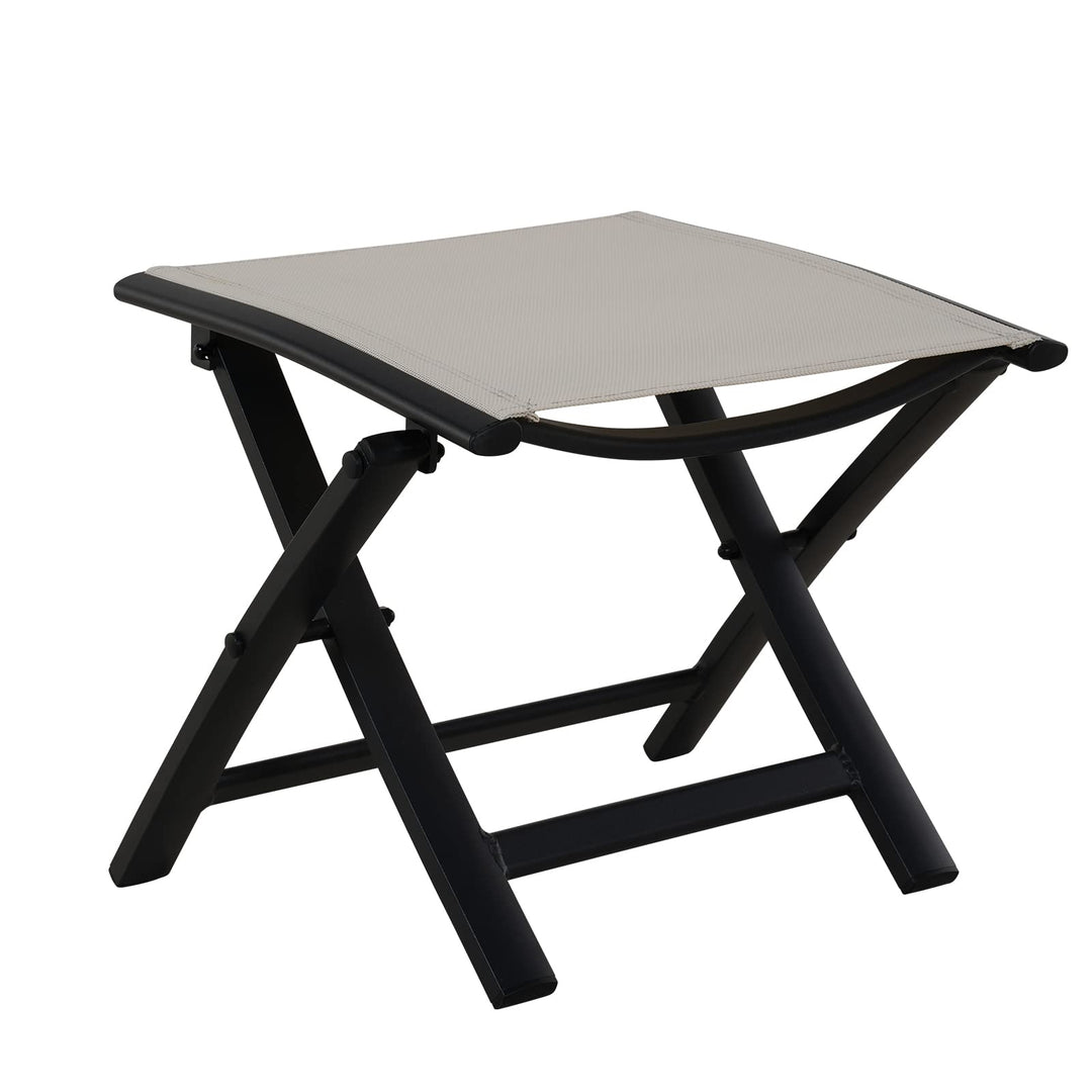 Grand patio Fusshocker Klapphocker für den Aussenbereich, Sitzhocker Gartenhocker aus Aluminium und