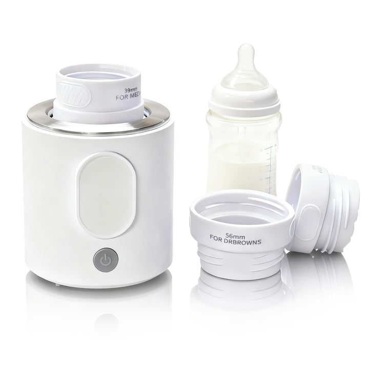 Flaschenwärmer Baby 4-in-1, Tragbarer Babykostwärmer mit Präzisionstemperatur (37°C) & 4 Modi, 360°