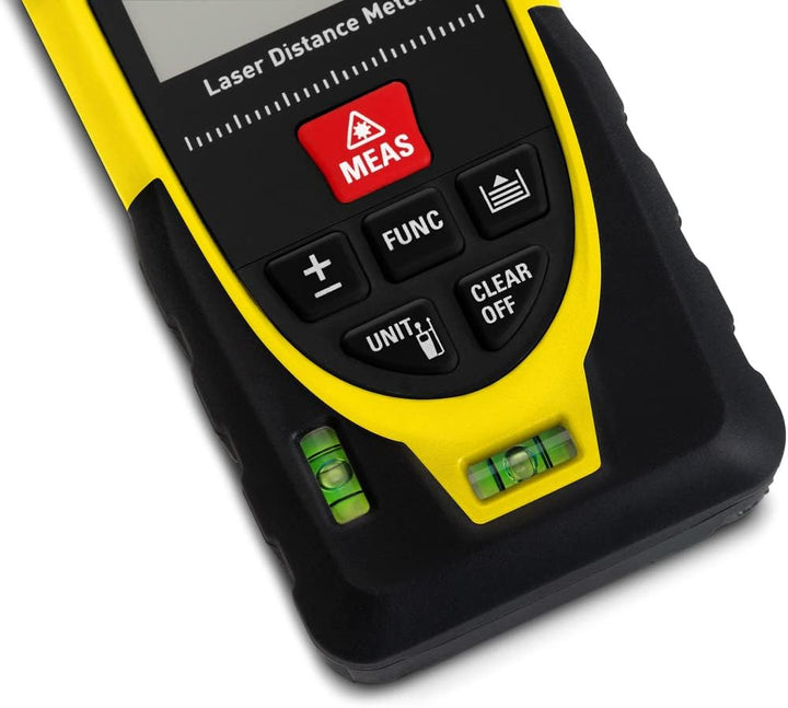 TROTEC Laser-Entfernungsmesser TD120 | Distanzmessungen Reichweite 120 m, Pythagoras-Funktionen, 99