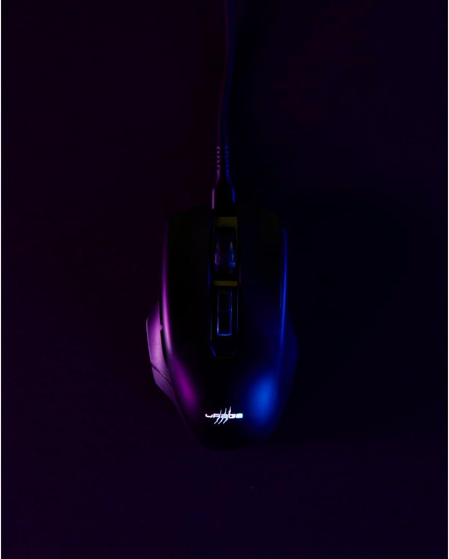 uRage Gaming-Maus Reaper 410, kabelgebundene Maus mit 7 programmierbaren Tasten, bis zu 12.000 DPI,