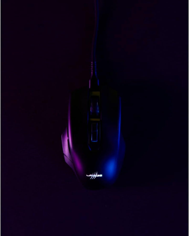 uRage Gaming-Maus Reaper 410, kabelgebundene Maus mit 7 programmierbaren Tasten, bis zu 12.000 DPI,