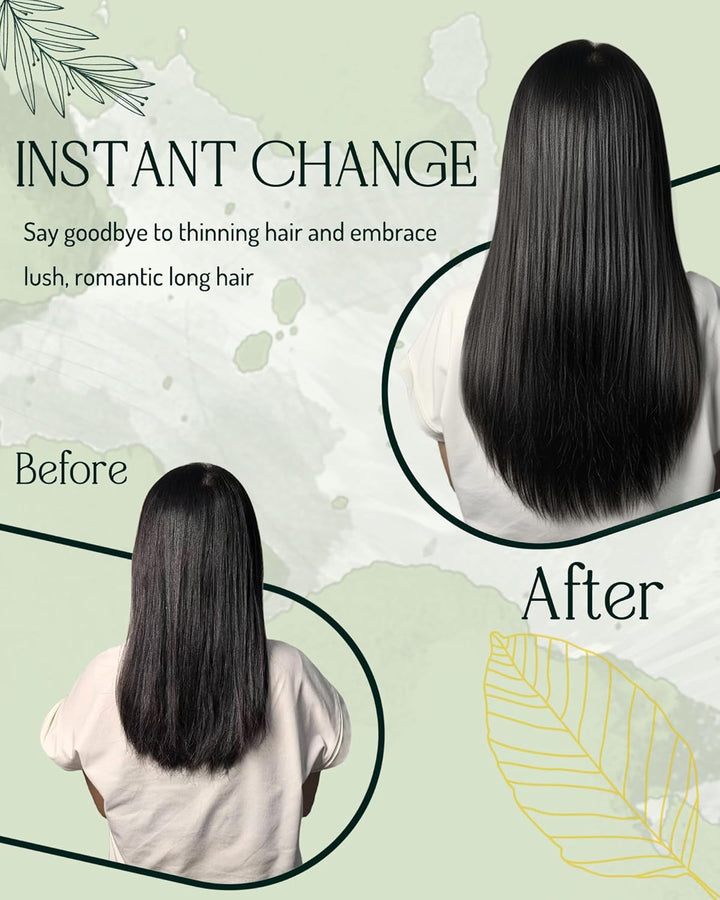 RUNATURE Extensions Clip in Echthaar Aschbraun mit Platinblond Remy Haarverlangerung Echthaar Clip i