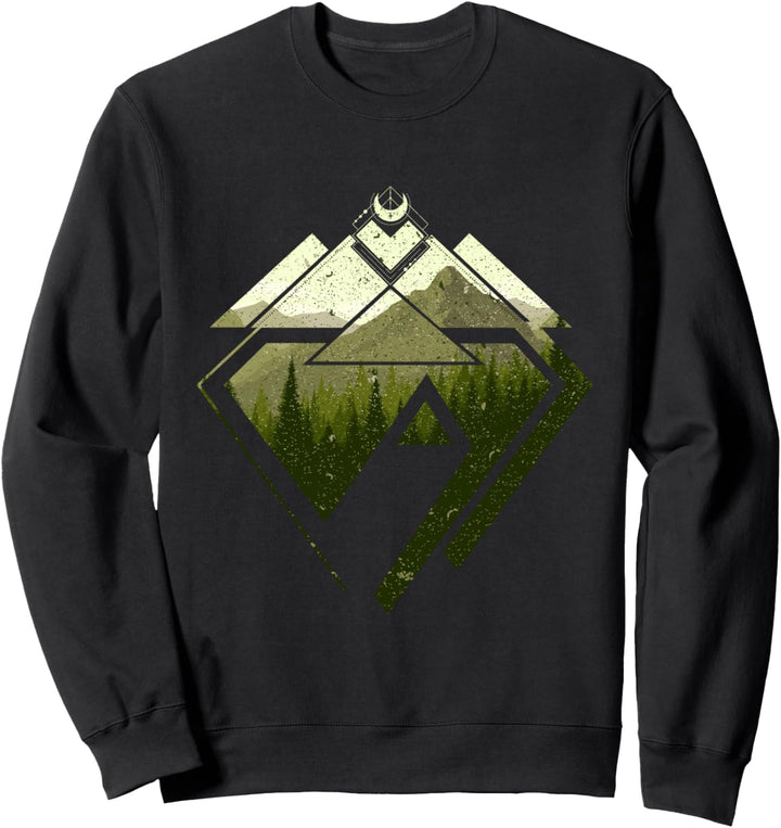 Geometrische Dreiecksformen des Bergwanderns Sweatshirt