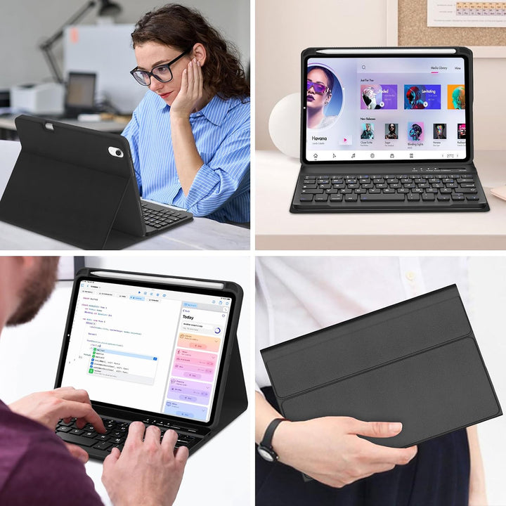 IVEOPPE Hülle mit Tastatur für iPad mini 7a/6a Generazione (2024/2021 8.3 Zoll), Deutsch QWERTZ Keyb