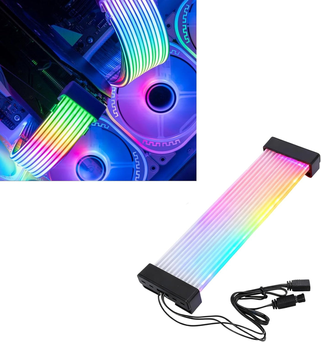 24 Pin zu 24 Pin PSU -Kabel, ARGB Stromkabel für Grafikkarte, 5V ARGB Beleuchtung Sync PC Case Decor