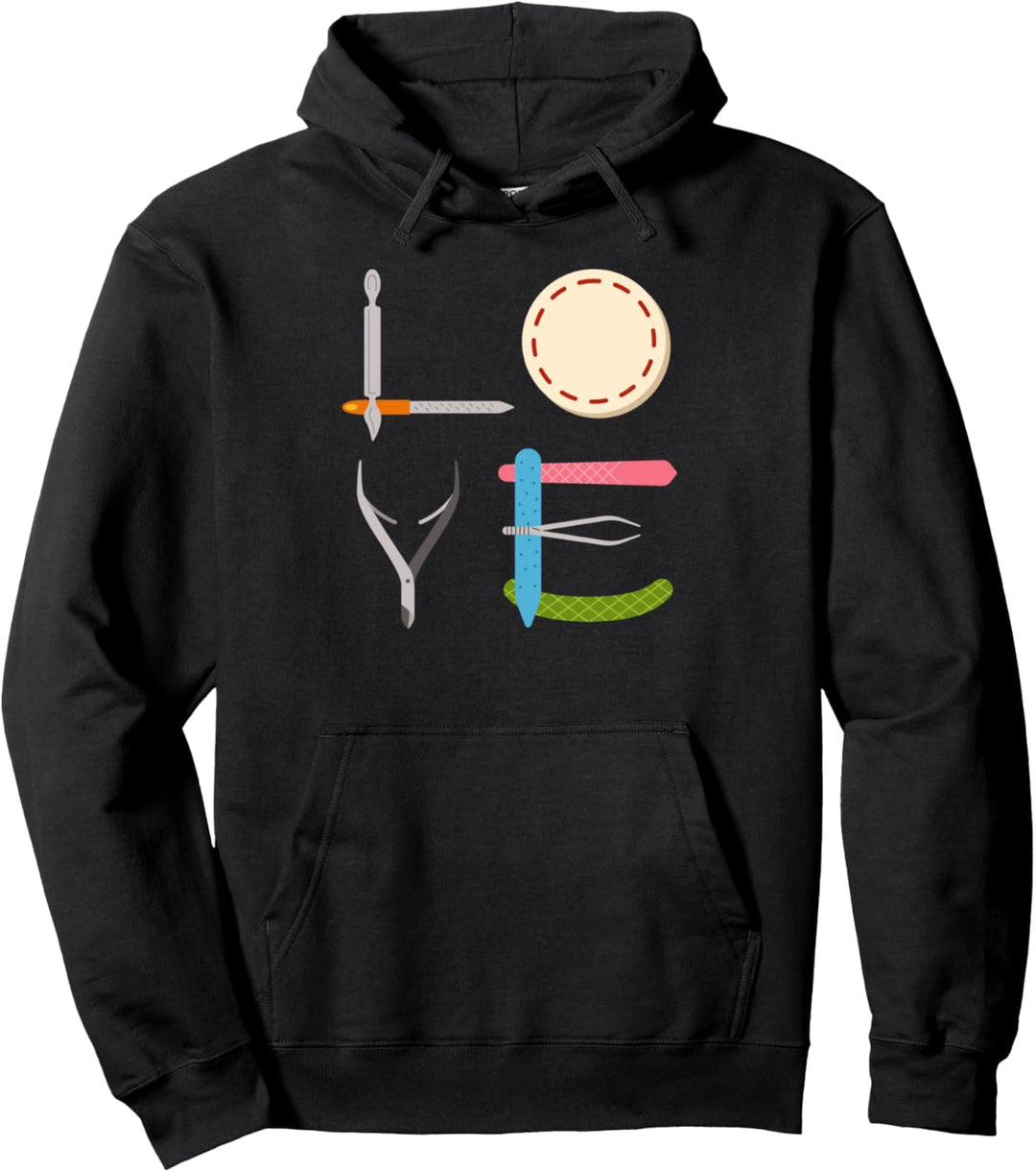 Lustiges Nagelstudio Kosmetikerin Nageldesignerin Pullover Hoodie