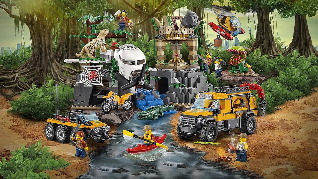 LEGO City 60161 - "Dschungel-Forschungsstation Konstruktionsspiel, bunt Dschungel Forschungsstation,