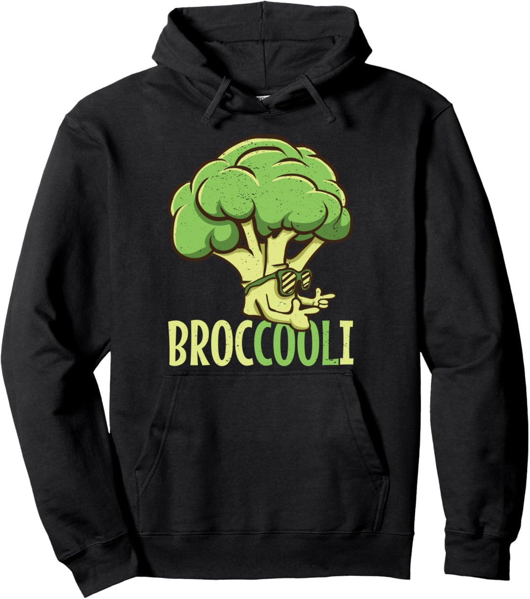 Vegan Cooler Brokkoli Broc cool i mit Sonnenbrille Gemüse Pullover Hoodie