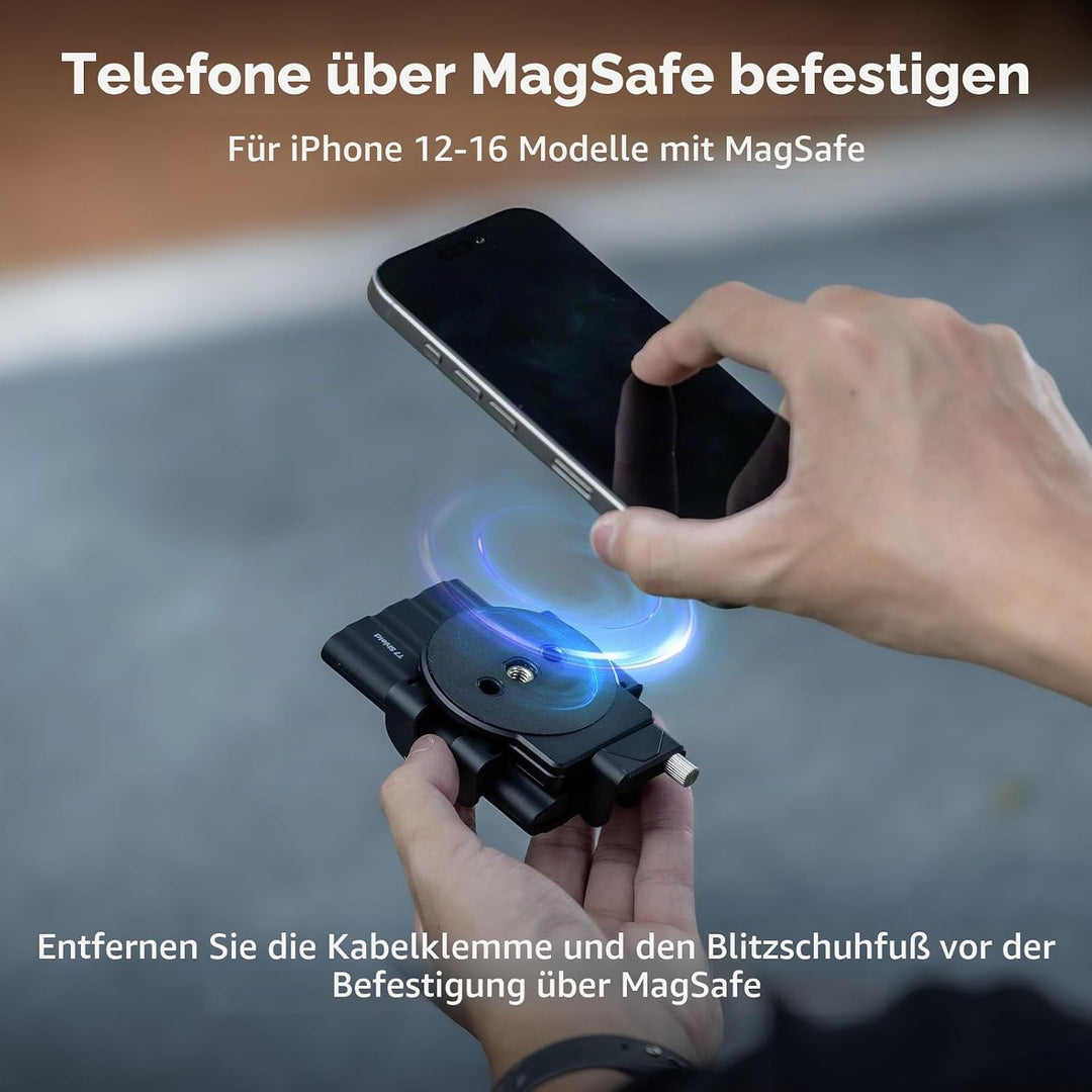 SMALLRIG Universal SSD Halterung mit Kabelklemme für Blitzschuh, 40–60 mm Klemmbreite, SSD-Halterung