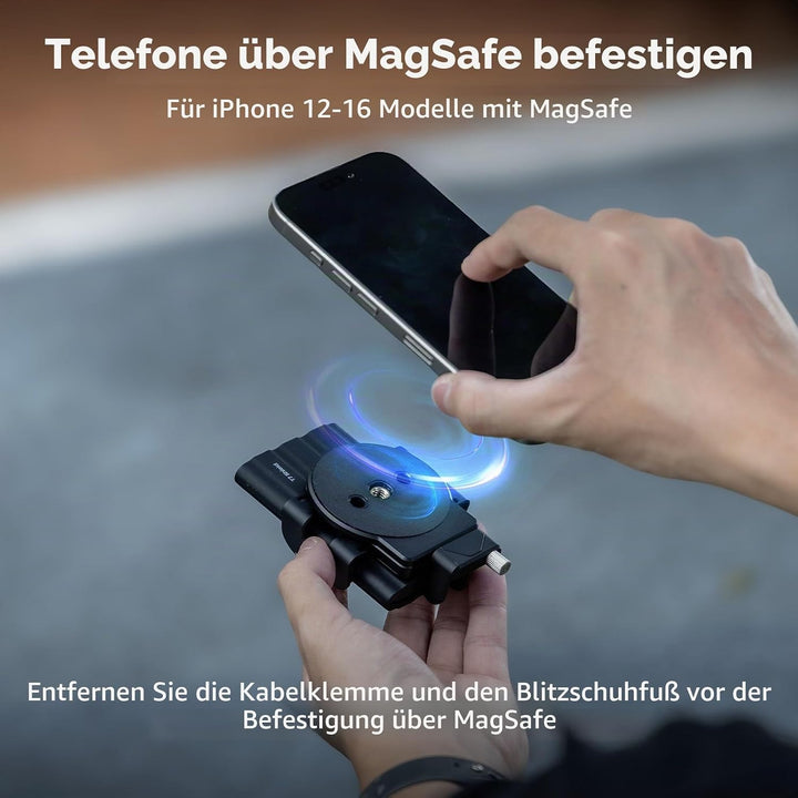 SMALLRIG Universal SSD Halterung mit Kabelklemme für Blitzschuh, 40–60 mm Klemmbreite, SSD-Halterung