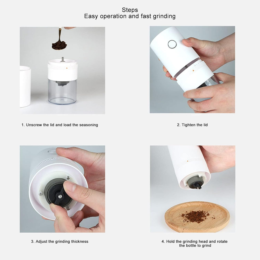 Topyond Elektrische Kaffeebohnenmühle,USB Aufladung,USB Aufladung Für Die Küche zu Hause,Kabellos,Tr