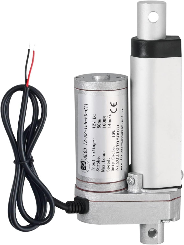 EYPINS Linearantrieb Linearmotor 12V, 1000N 50mm Hub max Linearantrieb, Toröffner Verstellantrieb Li