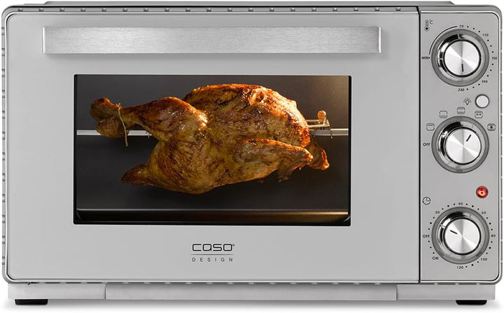 CASO TO 26 SilverStyle - Design Backofen, Testsieger im Haus & Garten Test, 26 Liter Garraum, 3 Eins