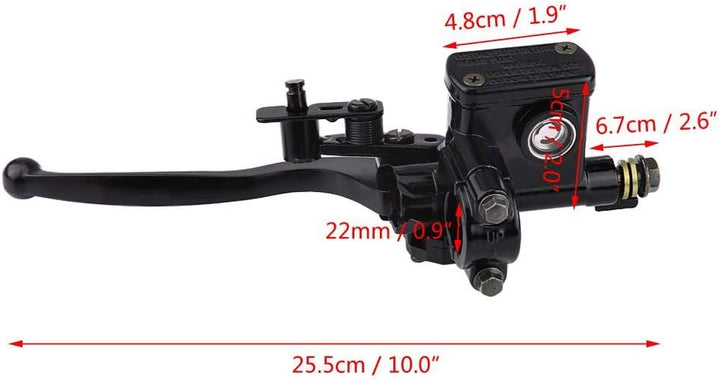 Motorrad Bremshebel Pumpe 7/8 "22mm Motorrad Aluminiumlegierung Vorne Links Hauptbremszylinder für 5