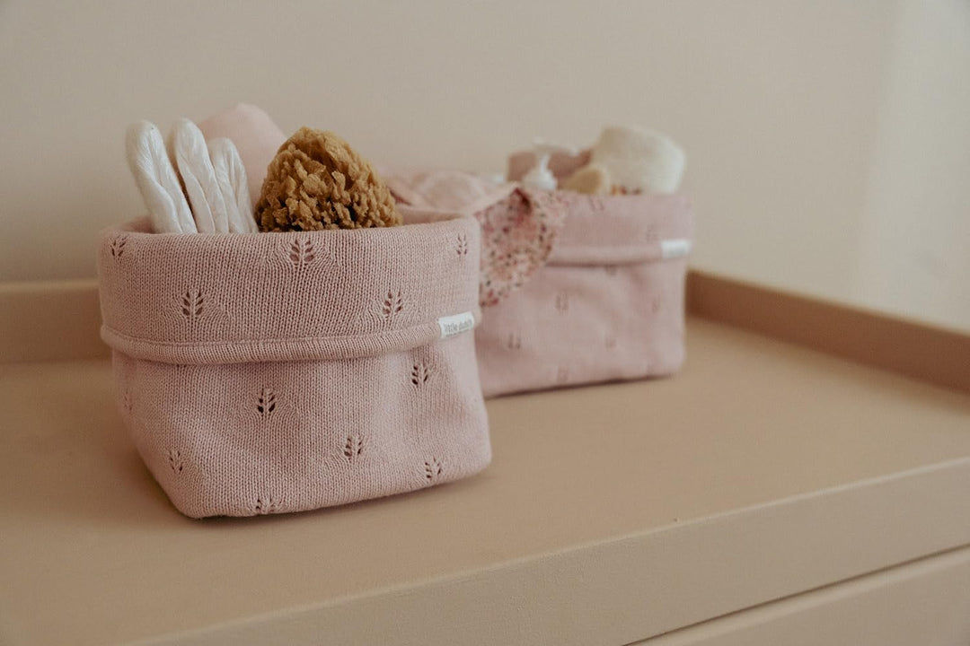 Little Dutch Wickeltischkörbchen Körbchen Korb Utensilo Organizer für den Wickeltisch Baby Strick gr