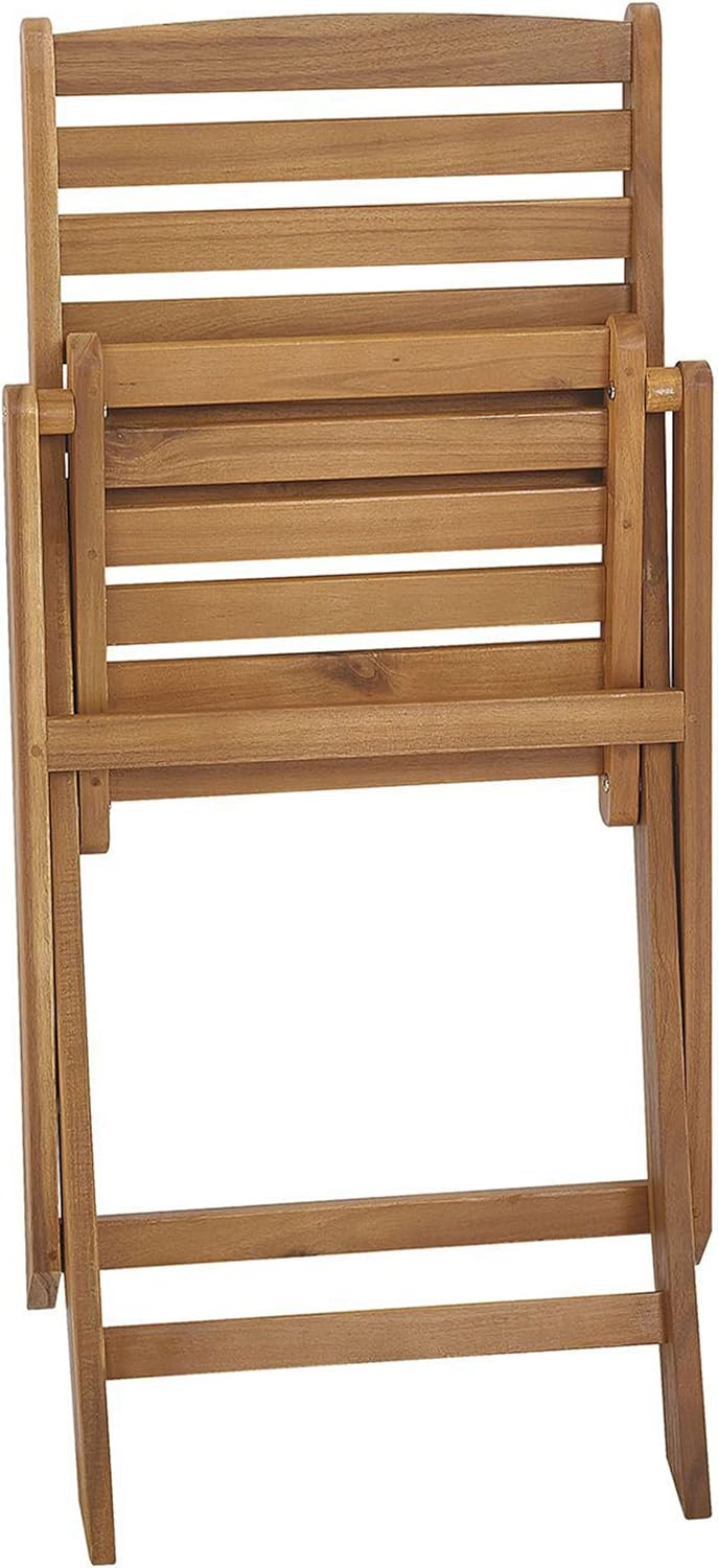Gartenstuhl im 6er Set hellbraun Akazienholz Klappbar Tolve