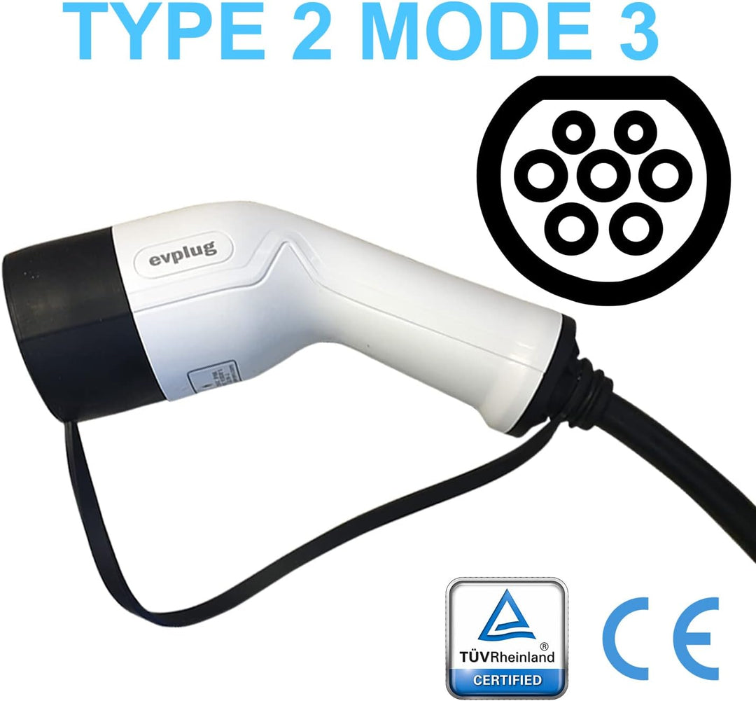 evplug® Ladeadapter für Elektroautos (Zum Ersetzen | 1 Phase | Typ 2 | 7,4kW | 8m), Zum Ersetzen | 1