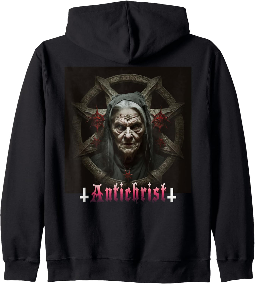 Antichrist, Satan, böse Nonne, Satanist, Gothic, Teufel Kapuzenjacke