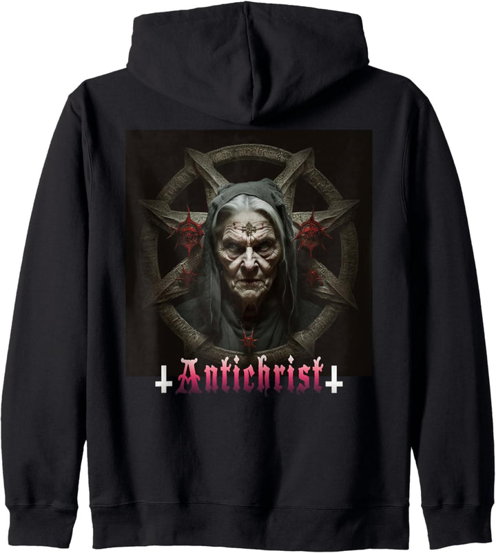Antichrist, Satan, böse Nonne, Satanist, Gothic, Teufel Kapuzenjacke
