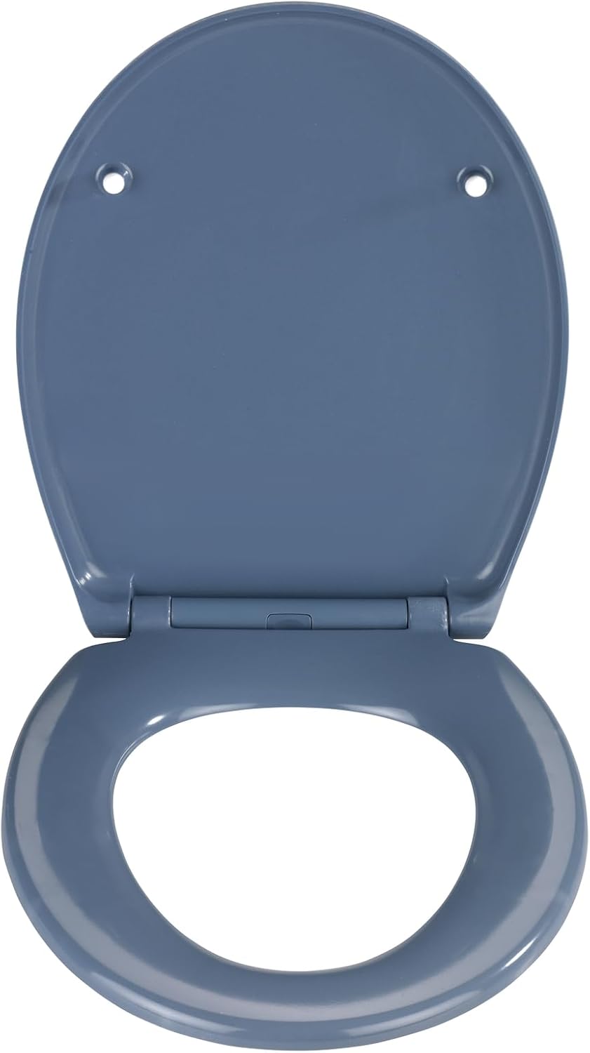 WENKO WC-Sitz Samos Slate-Blue, hygienischer Toilettensitz mit Absenkautomatik, mit Fix-Clip Hygiene