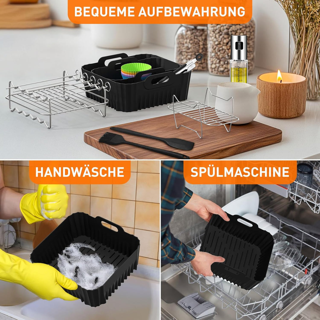 Heissluftfritteuse Zubehör für Philips Dual Basket Airfryer 3000/5000 Serie, Airfryer Zubehör Set fü