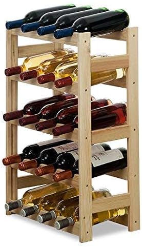 MODO24 Weinregal, Holz, unbehandelt, 43,5 x 25 x 70 cm,