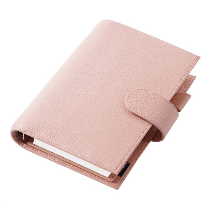 Moterm Personal Regular Ringe Planer - Echtes Leder Binder Organizer (25mm Ring, Kiesel-Staubrose),