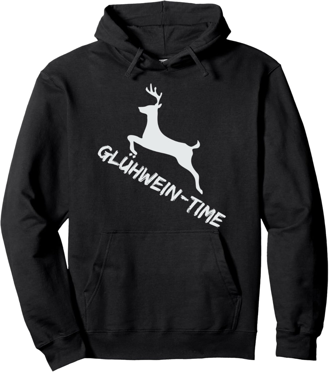 Glühwein - Time Rentier Lustiges Oberteil für Weihnachten Pullover Hoodie