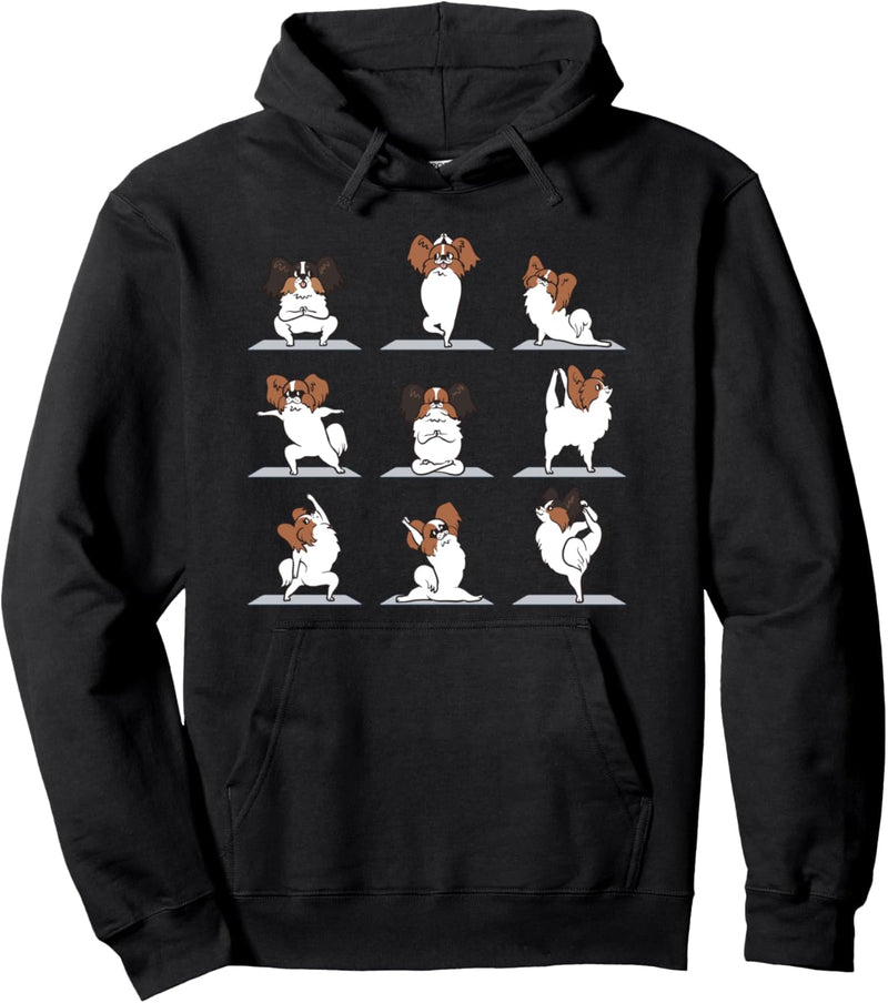 Papillon dog Yoga Pullover Hoodie