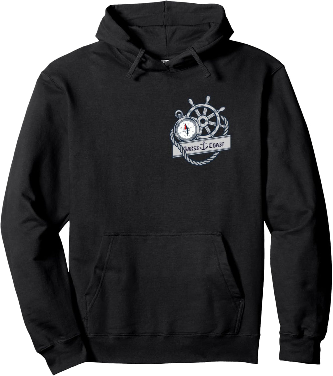 Norddeutsch Ostsee Anker Kompass und Steuerrad Outfit Pullover Hoodie